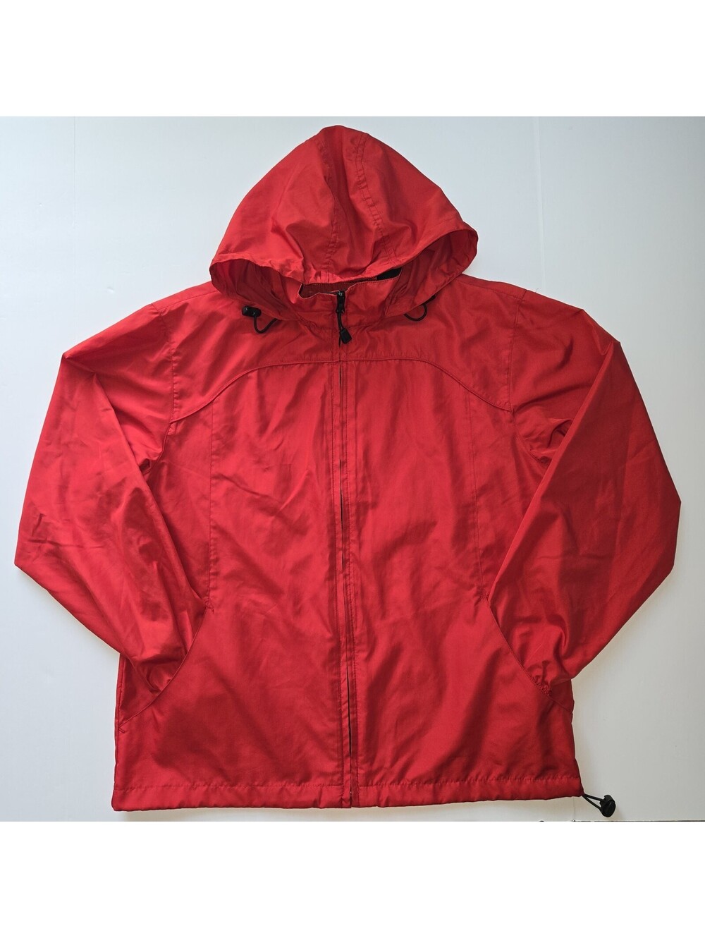 North End All Climate Wear Jacket Red Womens Medium Hooded Windbreaker